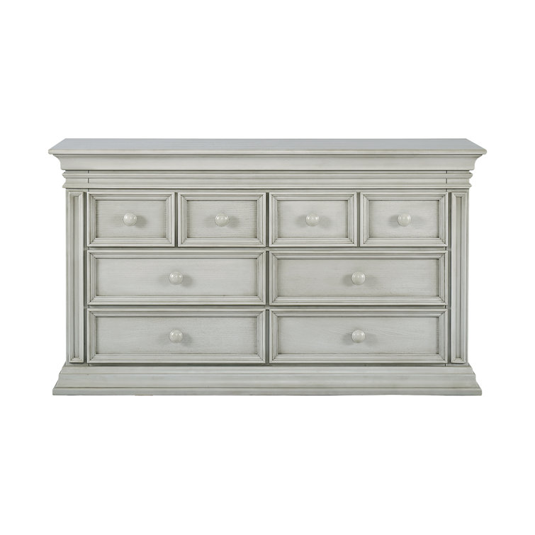 Ash Grey Double Nursery Dresser with Six Drawers