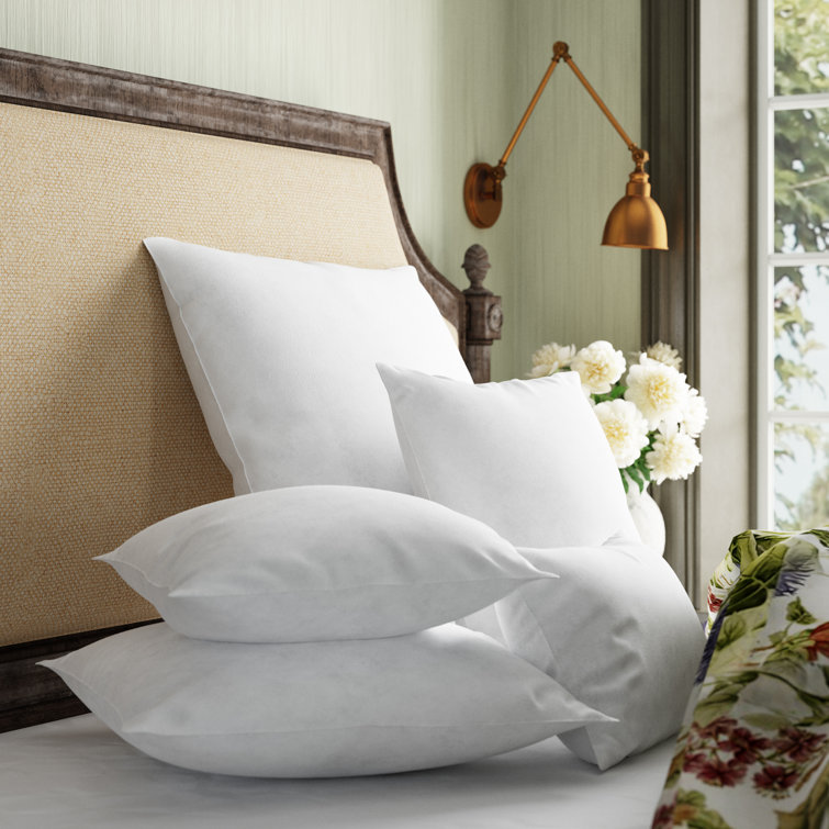 White 20" x 20" Down Feather Pillow Insert