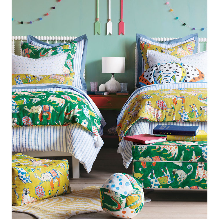 Hullabaloo Handpainted Elephant Novelty Pillow Cover & Insert