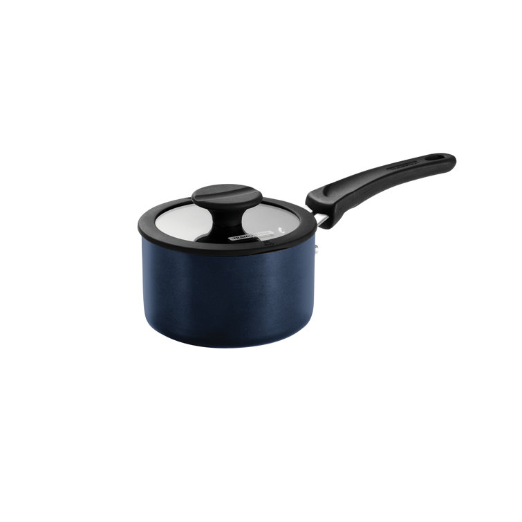 Navy Aluminum Non-Stick 6-Piece Nesting Sauce Pan Set