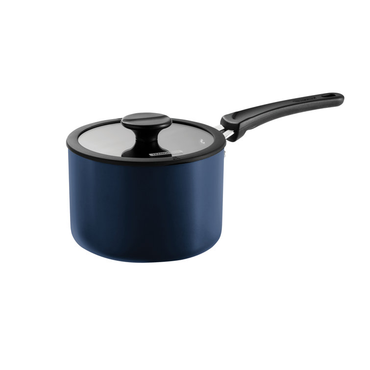 Navy Aluminum Non-Stick 6-Piece Nesting Sauce Pan Set