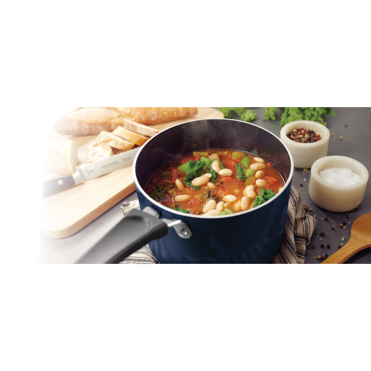 Navy Aluminum Non-Stick 6-Piece Nesting Sauce Pan Set