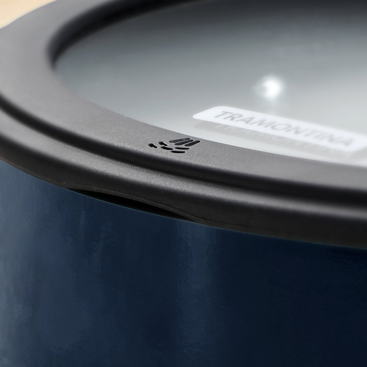 Navy Aluminum Non-Stick 6-Piece Nesting Sauce Pan Set