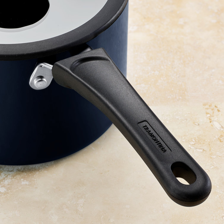 Navy Aluminum Non-Stick 6-Piece Nesting Sauce Pan Set