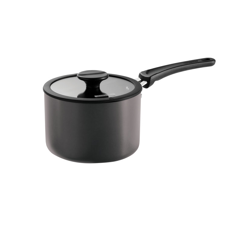 Gray Aluminum Nonstick 6-Piece Nesting Sauce Pan Set