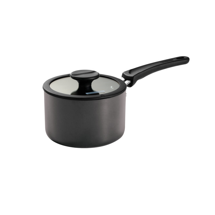 Gray Aluminum Nonstick 6-Piece Nesting Sauce Pan Set