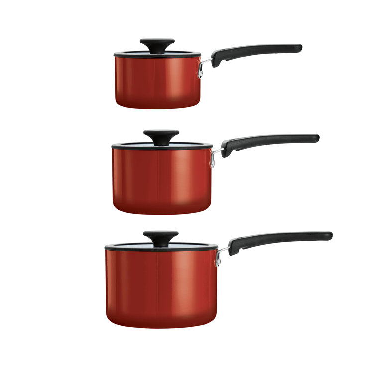 Tramontina Red Aluminum Non-Stick 6-Piece Nesting Cookware Set