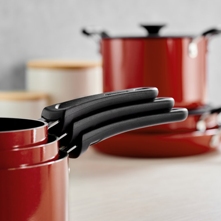 Tramontina Red Aluminum Non-Stick 6-Piece Nesting Cookware Set