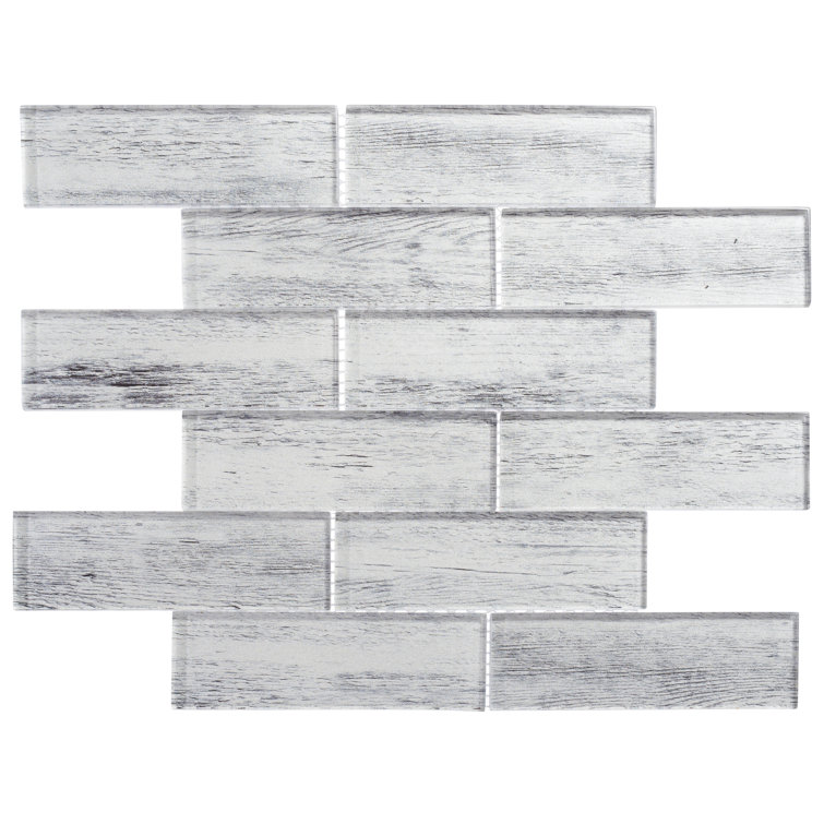 Kaspian 2'' x 6'' Glass Brick Joint Mosaic Tile
