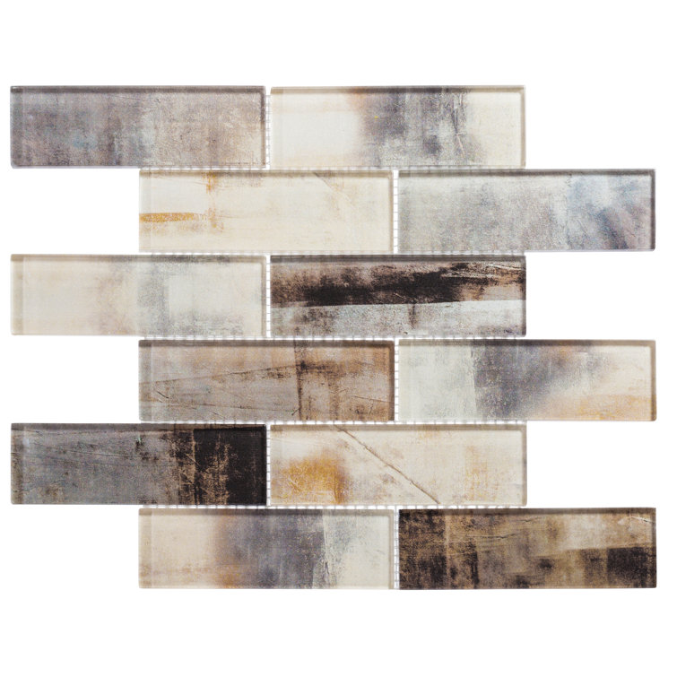 Camelot 2'' x 6'' Glass Brick Joint Mosaic Tile
