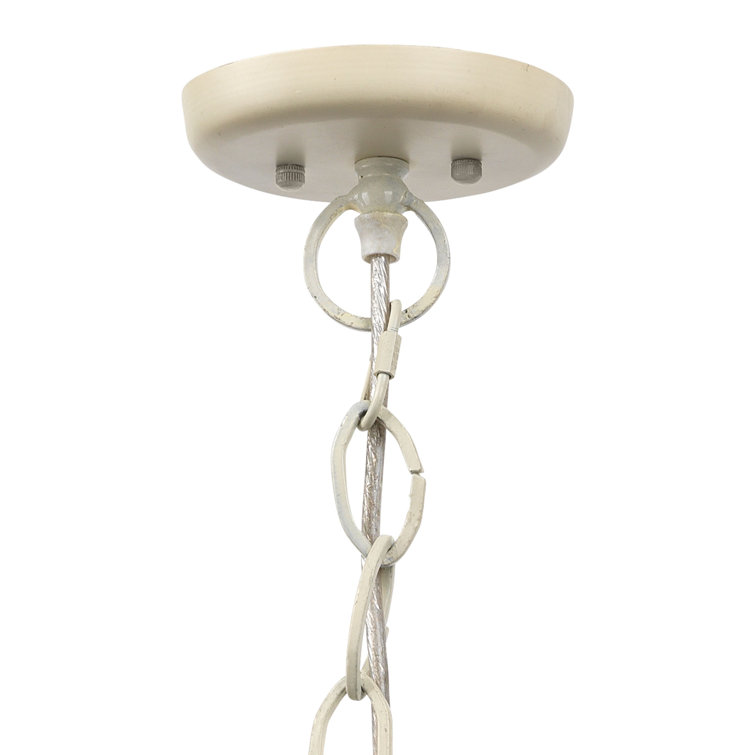 Pacifica Natural Wood Beaded Dome Pendant Light