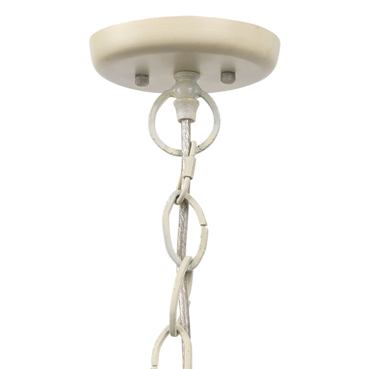 Karlene Off-White Beaded Large Pendant Light with Artisanal Design