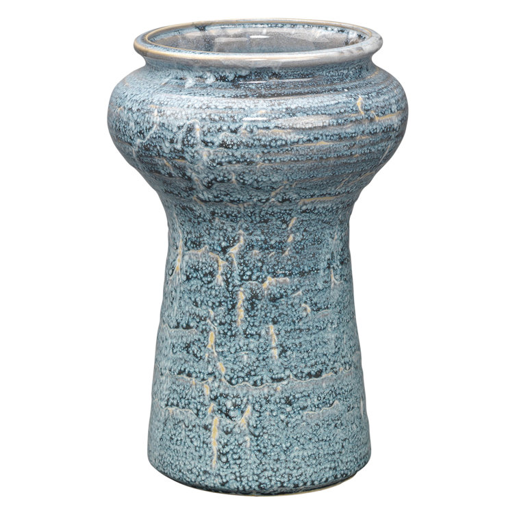 Oceanic Blue Ceramic Table Vase Set
