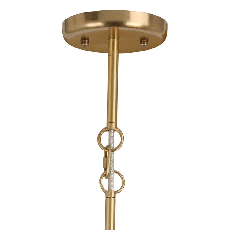 Antique Brass and Clear Glass Mini Pendant Light