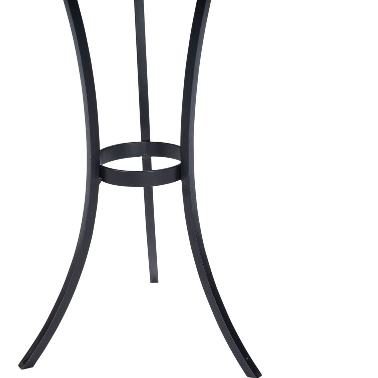 Gaston 92'' Round Wood and Metal End Table with Storage