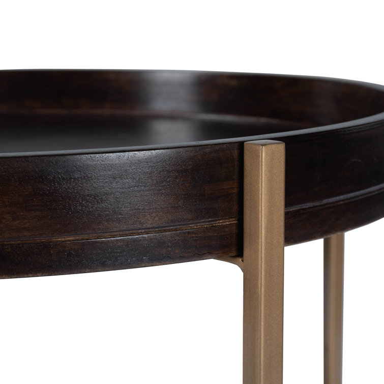 Damirra Round Wood & Metal 94" Side Table