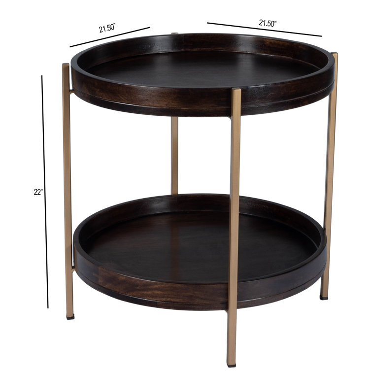 Damirra Round Wood & Metal 94" Side Table