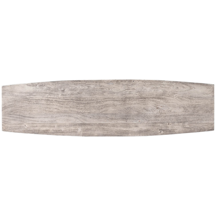 Lidiya 172" Acacia Wood & Metal Console Table with Storage in Gray