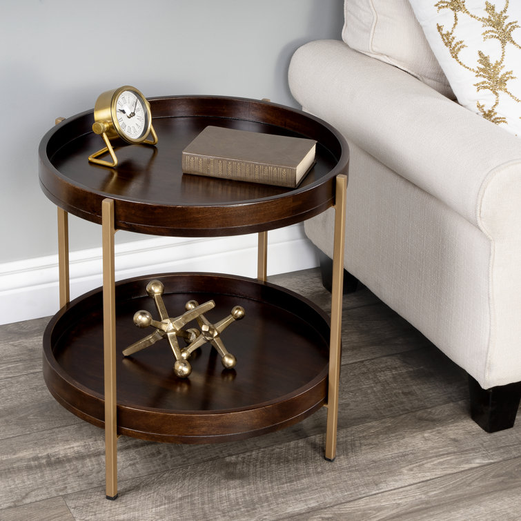 Damirra Round Wood & Metal 94" Side Table