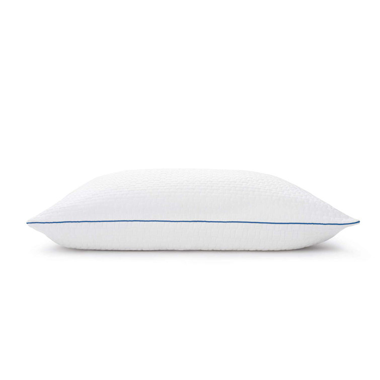Standard White Gel Memory Foam Pillow Set with Polyester Cover