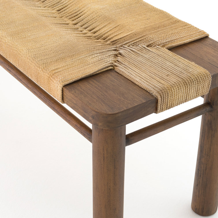 Russet Mahogany 60' Vintage Cotton Rope Low-Profile Bench