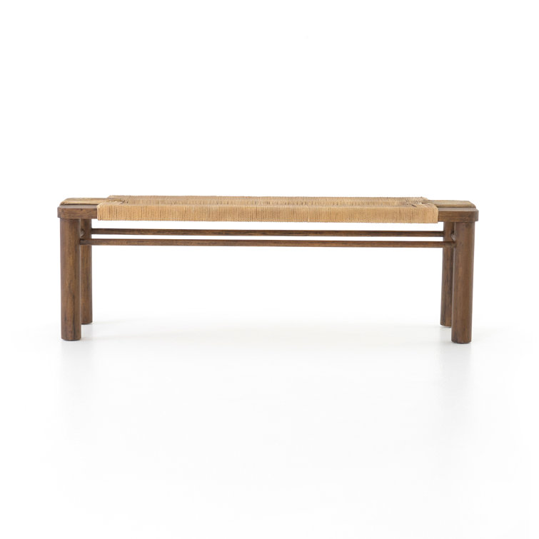 Russet Mahogany 60' Vintage Cotton Rope Low-Profile Bench