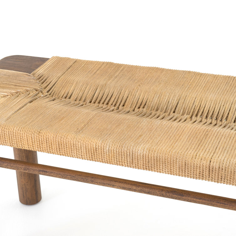 Russet Mahogany 60' Vintage Cotton Rope Low-Profile Bench