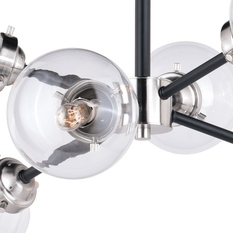 Orbit 25" Satin Nickel & Oil Rubbed Bronze Globe Semi-Flush Mount