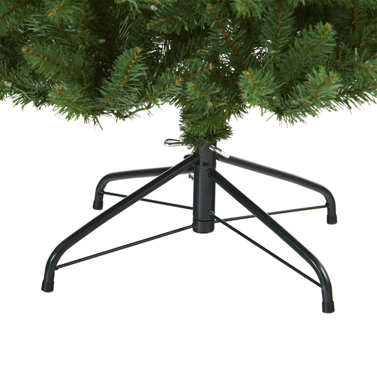 7.5ft Pre-Lit Slim Artificial Pine Christmas Tree with PVC Tips