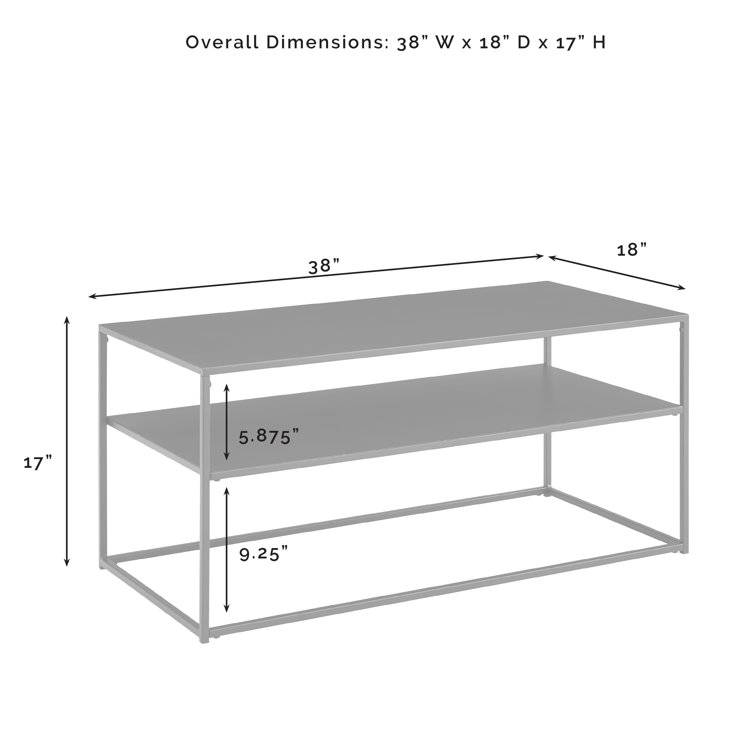 Braxton 3-Piece Matte Black Steel Coffee Table Set