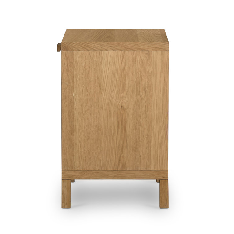 Allegra Honey Oak & Cream Cane Single Drawer Nightstand