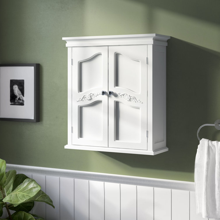 Versailles Elegant White 22" Engineered Wood Wall Cabinet