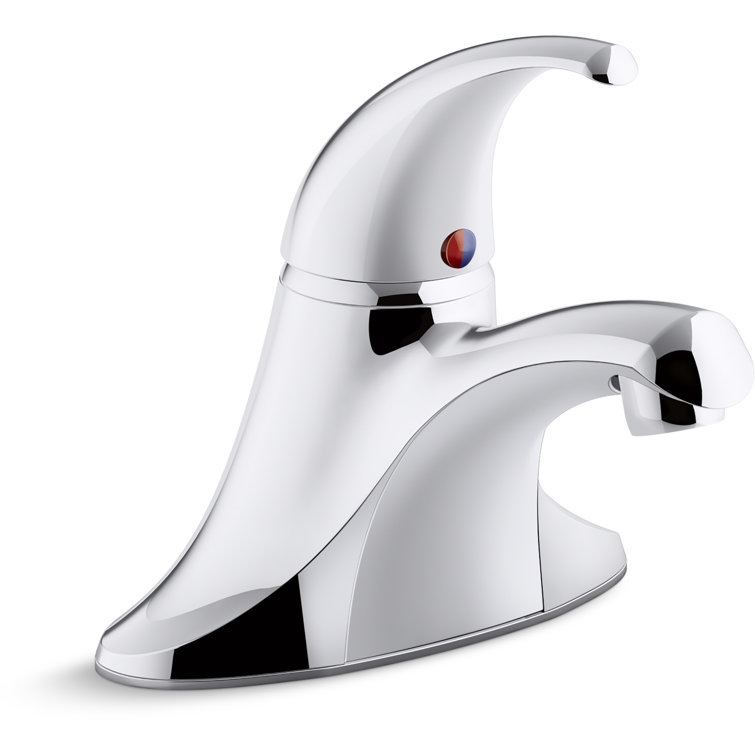 Polished Chrome Single-Handle Bathroom Sink Faucet with Pop-Up Drain