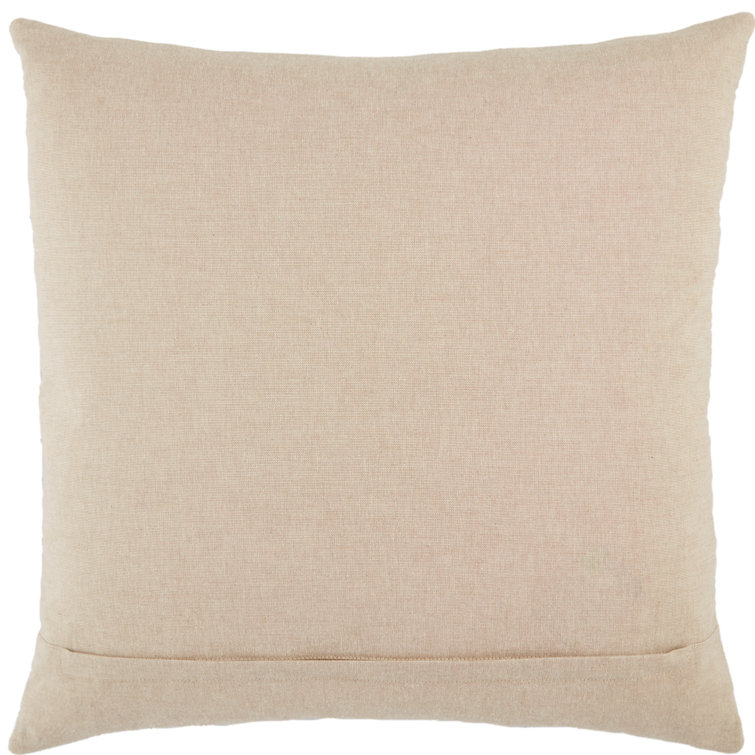 Gretchen Embroidered Brown Cotton 22" Square Throw Pillow Set