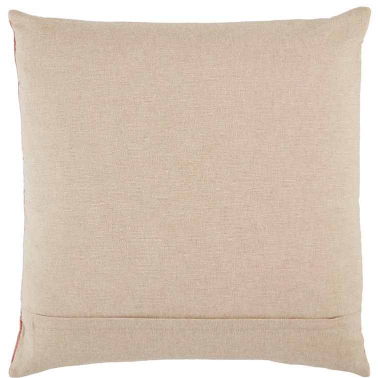 Dark Pink Embroidered Cotton Velvet Throw Pillow Set