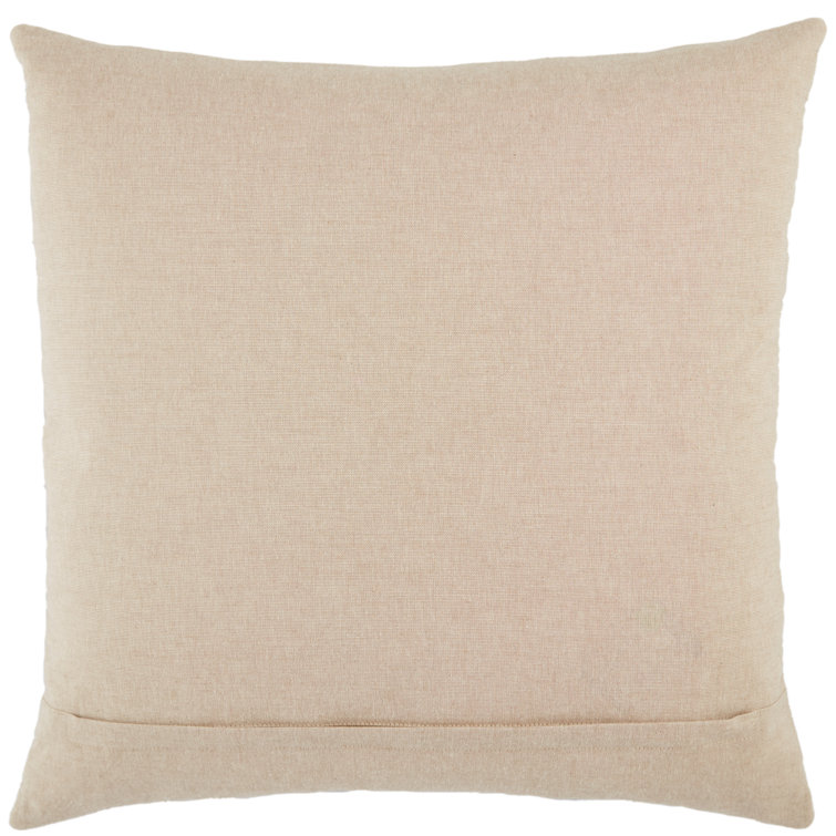 Blush Embroidered Cotton Velvet Square Throw Pillow Set