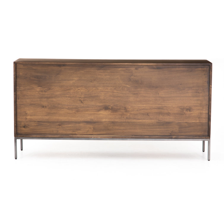 Auburn Poplar Mid-Century 70'' Dresser with Dovetail Drawer