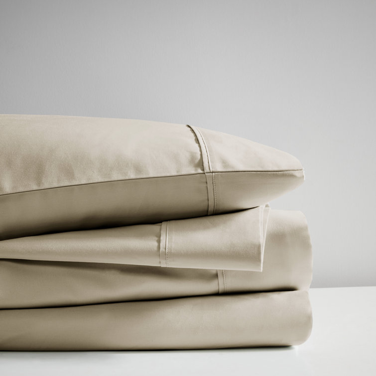 California King Blue Cotton Polyester Microfiber Sheet Set