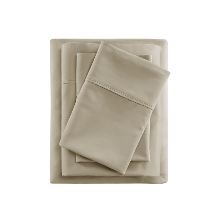 California King Blue Cotton Polyester Microfiber Sheet Set