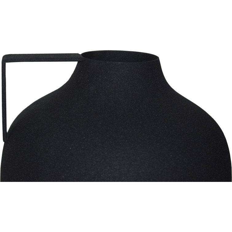 Matte Black Iron Decorative Table Vase Set