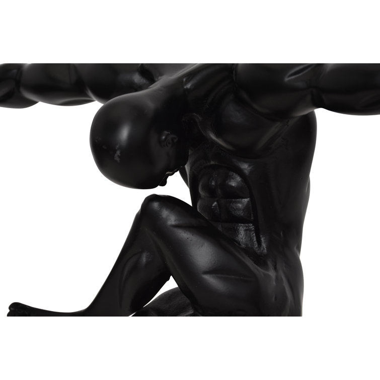 Mortal Matte Black Aluminum Decorative Statue, 24"