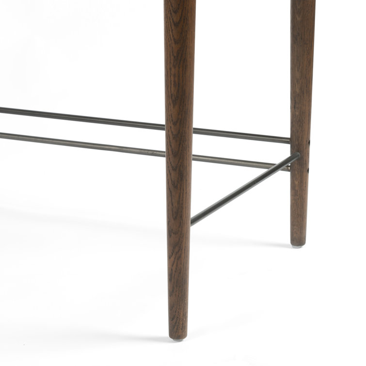 Contemporary Modern 48" Brown Solid Oak Home Office Desk with Drawers