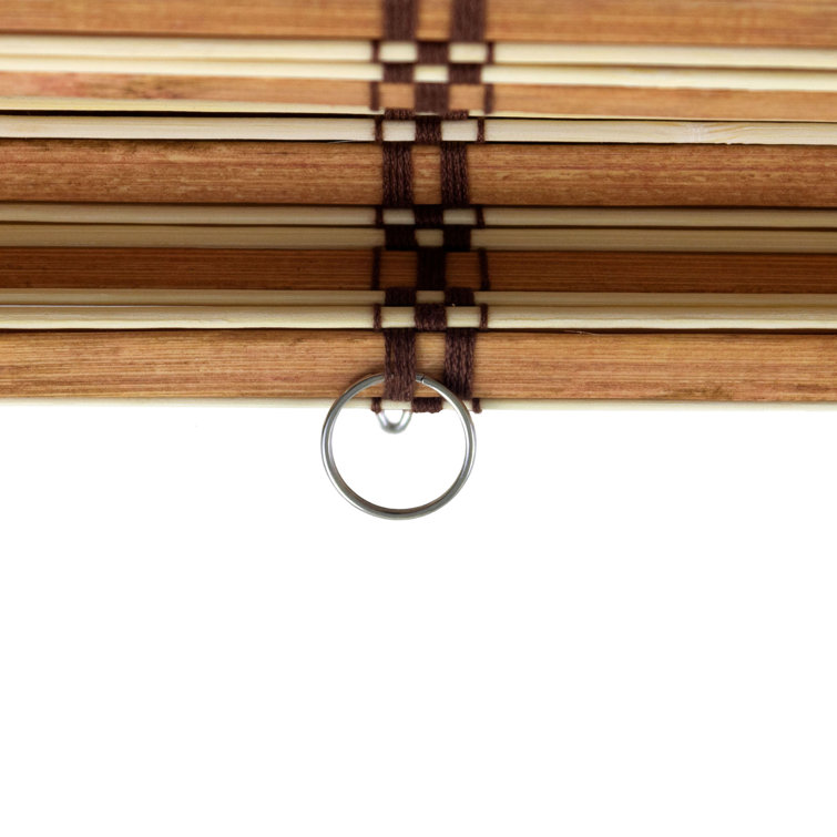 Honey Two-Tone Bamboo Cordless Indoor Window Shade 36" W x 72" H