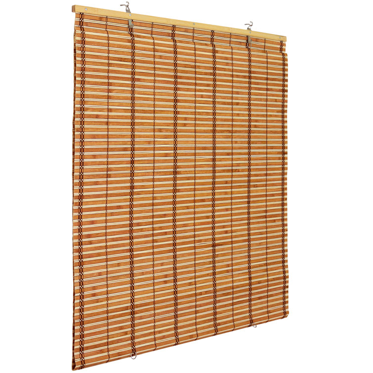 Honey Two-Tone Bamboo Cordless Indoor Window Shade 36" W x 72" H