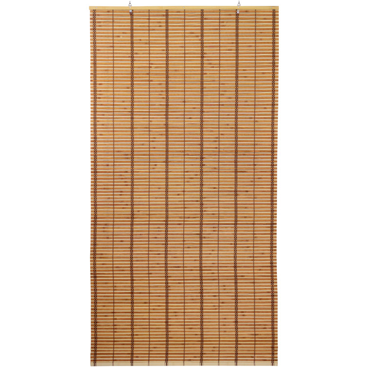 Honey Two-Tone Bamboo Cordless Indoor Window Shade 36" W x 72" H