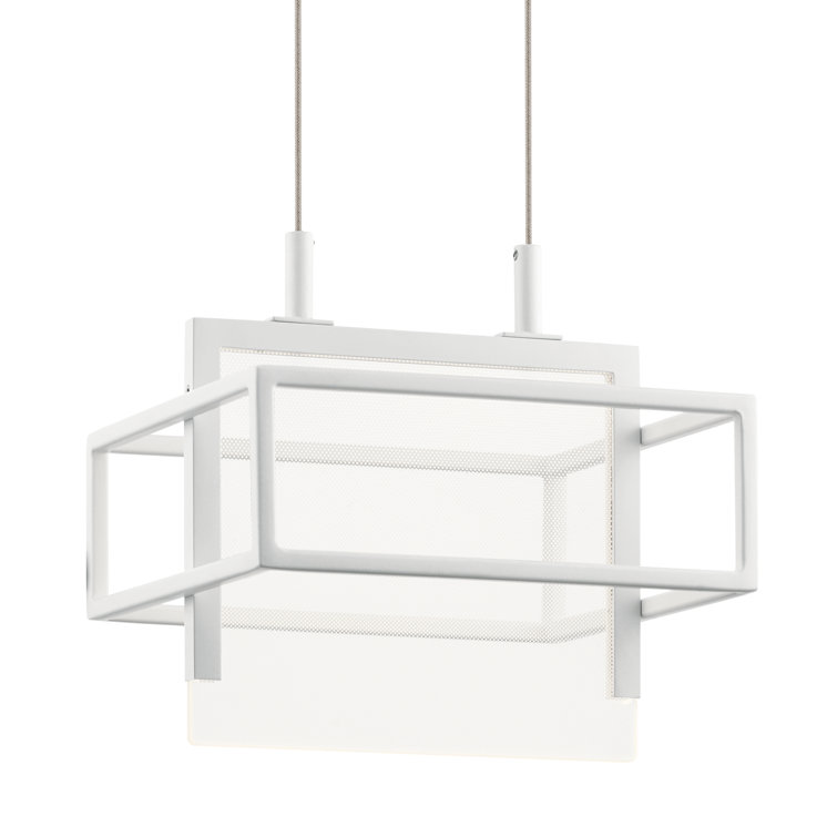 Vega Mini LED Pendant in Matte Black with Clear Acrylic Shade