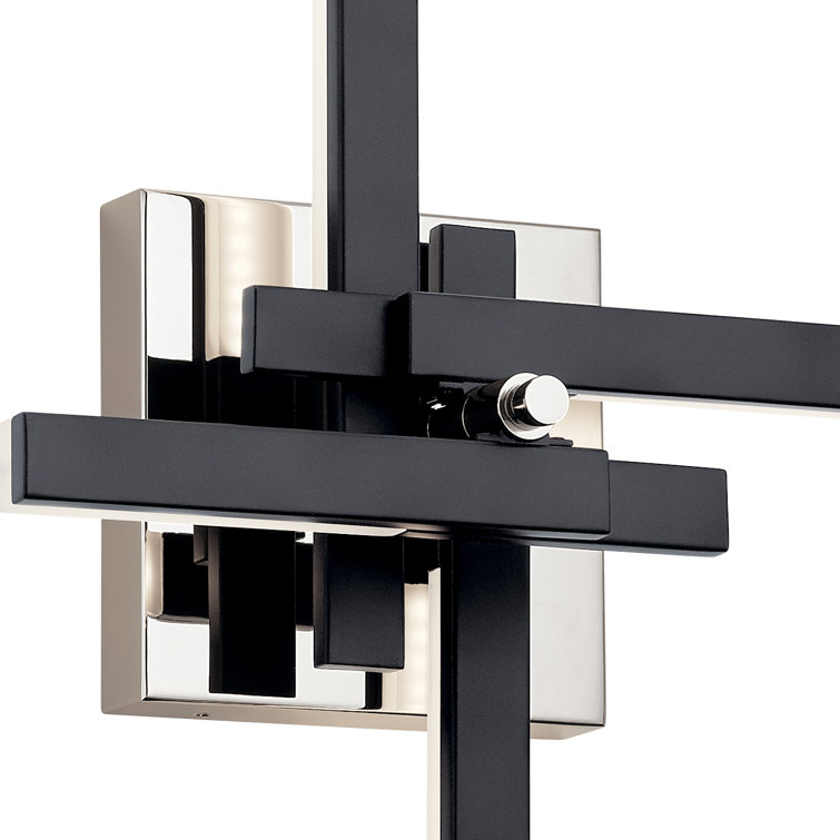 Charter Matte Black 4-Light LED Dimmable Sconce with Etched White Acrylic Shade