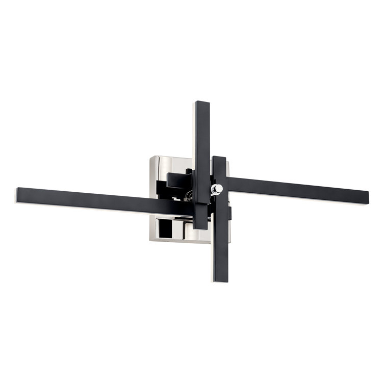 Charter Matte Black 4-Light LED Dimmable Sconce with Etched White Acrylic Shade