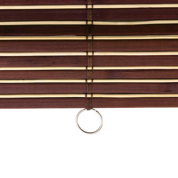 Mahogany Bamboo Cordless Indoor Roll-Up Window Shade