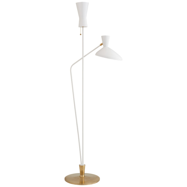 Edison Adjustable Matte White Outdoor Floor Lamp